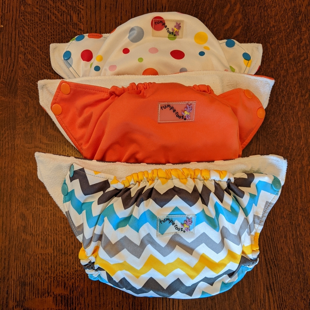 3 Rumparooz pocket-style diapers